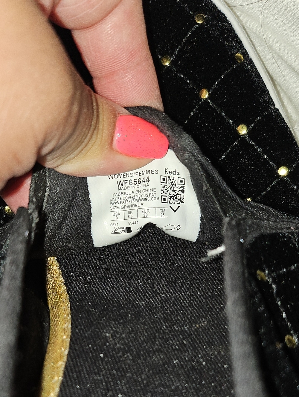 Keds X Kate Spade New York Double Decker Quilted Velvet Sneakers Sz 8 - Picture 14 of 14